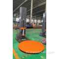 Pallet -inpakmachine met gesneden en klemfilm